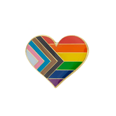 Progress Pride Heart Enamel Pin Pin PRIDE MODE